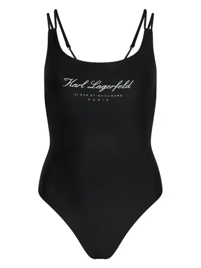 Karl Lagerfeld Hotel Karl Swimsuit In Black