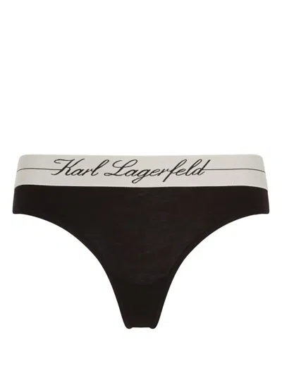 Karl Lagerfeld Hotel Karl Thongs In Black