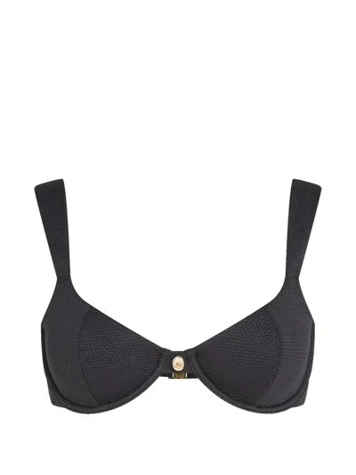 Karl Lagerfeld Hotel Karl Underwired Bikini Top In Black
