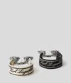 Karl Lagerfeld Hotel Karl Woven Bracelet (pack Of Two) In Multi