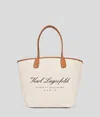 Karl Lagerfeld Hotel Karl Mittelgrosse Tote-bag In Brown