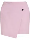 Karl Lagerfeld Hun Kim's Edit Wrap Miniskirt In Pink