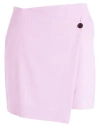 Karl Lagerfeld Hun Kim's Edit Wrap Skirt Woman Mini Skirt Lilac Size 4 Polyester, Wool, Elastane In Purple
