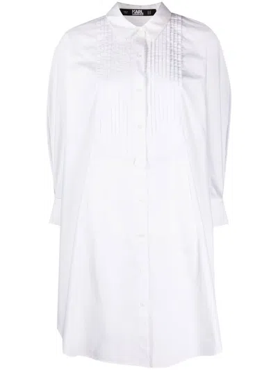 Karl Lagerfeld Hun's Pick Circle Tunic Shirt In White