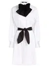 Karl Lagerfeld Hun's Pick Necktie Shirtdress In White