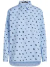 Karl Lagerfeld Icon Monogram Shirt In 蓝色