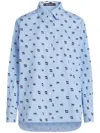 Karl Lagerfeld Icon Monogram Shirt In Blue