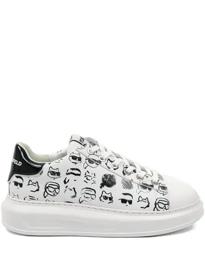 Karl Lagerfeld Icon Nft Capri Graffiti Sneakers In White