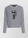Karl Lagerfeld Ikon Striped Cotton T-shirt