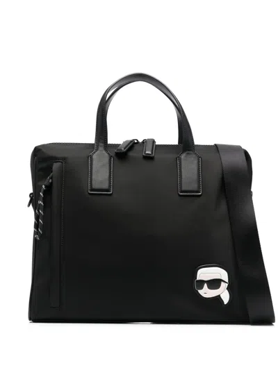 Karl Lagerfeld Ikon 2.0 Briefcase In 黑色