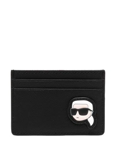 Karl Lagerfeld Ikon 2.0 Faux-leather Cardholder In 999