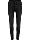 Karl Lagerfeld Halbhohe Ikonik 2.0 Skinny-jeans In Schwarz