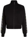 Karl Lagerfeld Ikonik 2.0 Zip-up Sweatshirt In Black