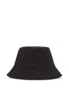 Karl Lagerfeld Ikon All-over-print Bucket Hat In Black