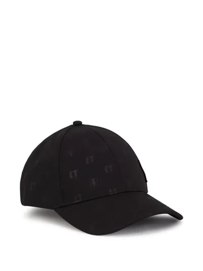 Karl Lagerfeld Ikon All-over-print Cap In Black