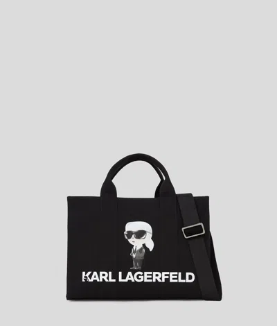 Karl Lagerfeld Ikon Aquarelle Canvas Tote Bag