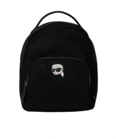 Karl Lagerfeld Medium Ikon Backpack In Black