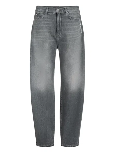 Karl Lagerfeld Ikon Barrel-leg Jeans In Gray