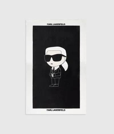 Karl Lagerfeld Ikon Beach Towel In Black
