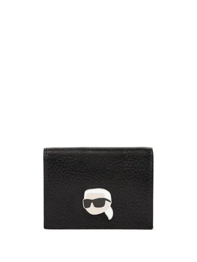 Karl Lagerfeld Ikon Bi-fold Wallet In 黑色
