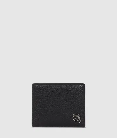 Karl Lagerfeld Ikon Bifold Wallet In Black