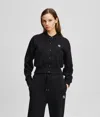 Karl Lagerfeld Ikon Bomber Jacket In Black