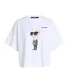 Karl Lagerfeld Ikon Boxy T-shirt In White