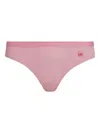Karl Lagerfeld Ikon Ribbed Brazilian Briefs In Pink