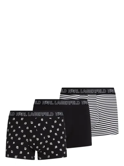 Karl Lagerfeld Ikon Briefs (pack Of Three) In Black