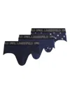Karl Lagerfeld Ikon Briefs (pack Of Three) In Blue