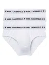 Karl Lagerfeld Logo Briefs 3-pack In White
