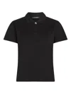 Karl Lagerfeld Ikon Button Polo Shirt In Black