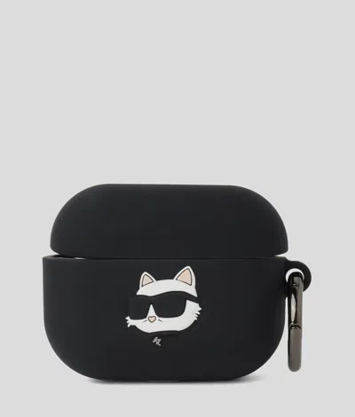 Karl Lagerfeld Ikon Choupette Airpods 3 Case In Black