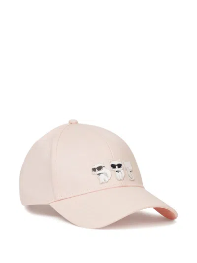 Karl Lagerfeld Ikon Choupette Baseball Cap In Pink