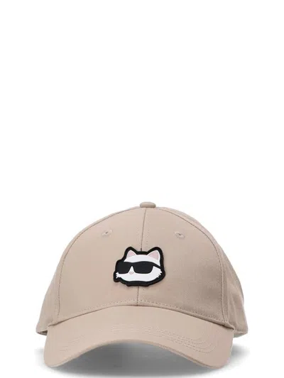 Karl Lagerfeld Ikonik Baseball Cap In Neutrals