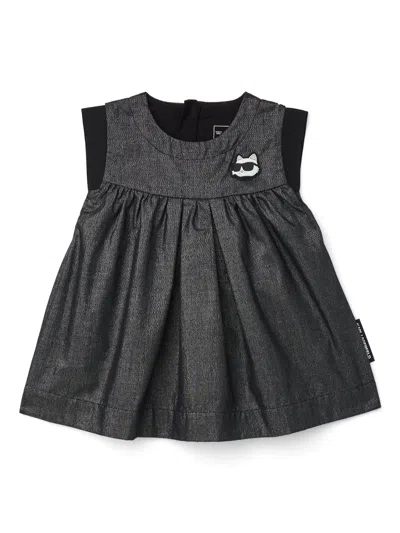 Karl Lagerfeld Babies' Ikon Choupette Dress In Black