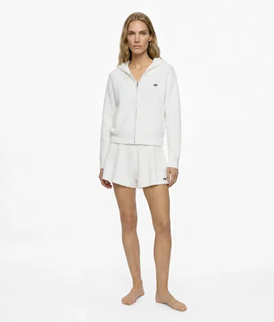 Karl Lagerfeld Ikon Choupette Fluffy Loungewear Shorts In White