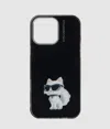 Karl Lagerfeld Ikon Choupette Iphone 16 Pro Max Case In Black
