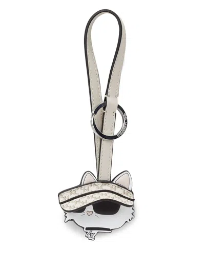 Karl Lagerfeld Ikon Choupette Keychain In Neutral