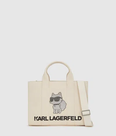 Karl Lagerfeld Ikon Choupette Medium Tote Bag In Neutral