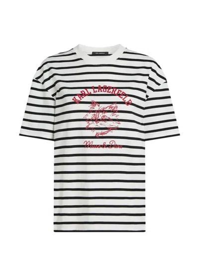 Karl Lagerfeld Ikon Choupette Muse T-shirt In White