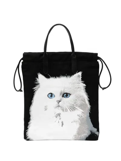 Karl Lagerfeld Ikon Choupette Rev Ns Tote Bag In Black