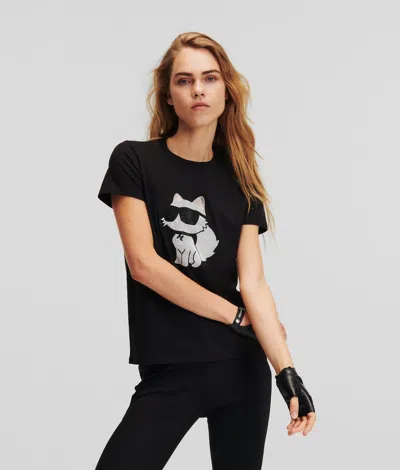 Karl Lagerfeld Ikon Choupette Rhinestone T-shirt