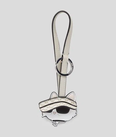 Karl Lagerfeld Ikon Choupette-schlüsselanhänger In White