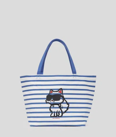 Karl Lagerfeld Ikon Choupette Striped Shopper