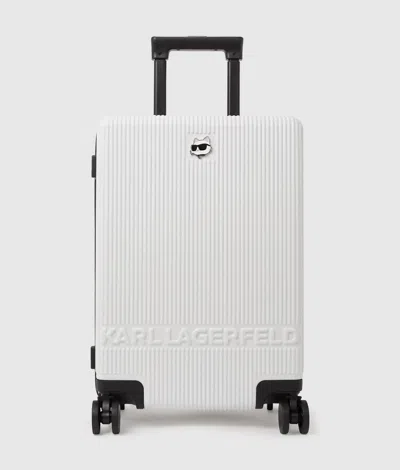 Karl Lagerfeld Ikon Choupette Trolley Case In White