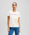 Karl Lagerfeld Ikon Color-pop T-shirt In Neutral