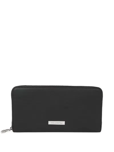 Karl Lagerfeld Ikon Continental Wallet In Black