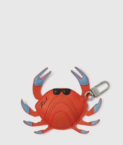 Karl Lagerfeld Ikon Crab Keychain In Red