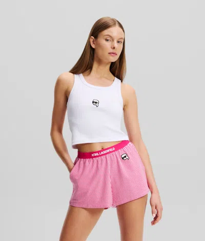 Karl Lagerfeld Ikon Cropped Pajama Tank Top